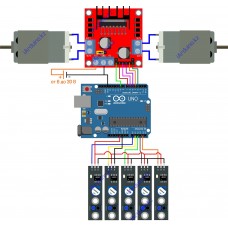 Робот движущийся по линии, с использованием PID управления